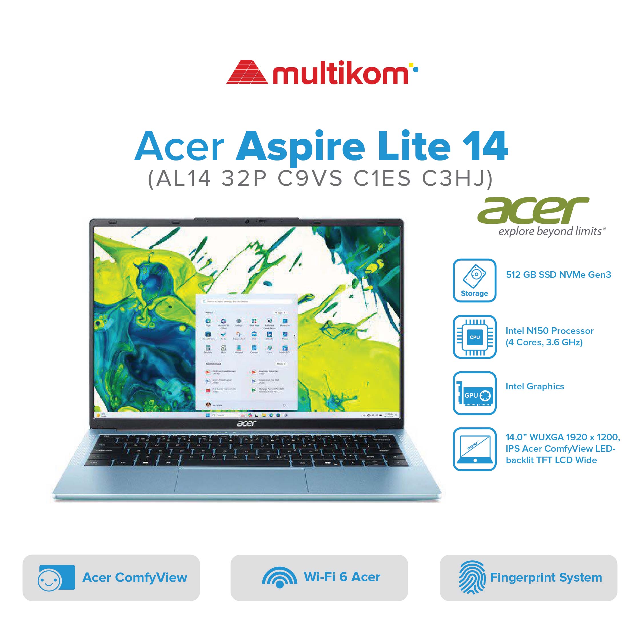 ACER ASPIRE LITE AL14-32P- 38RE INTEL CORE 3 N355