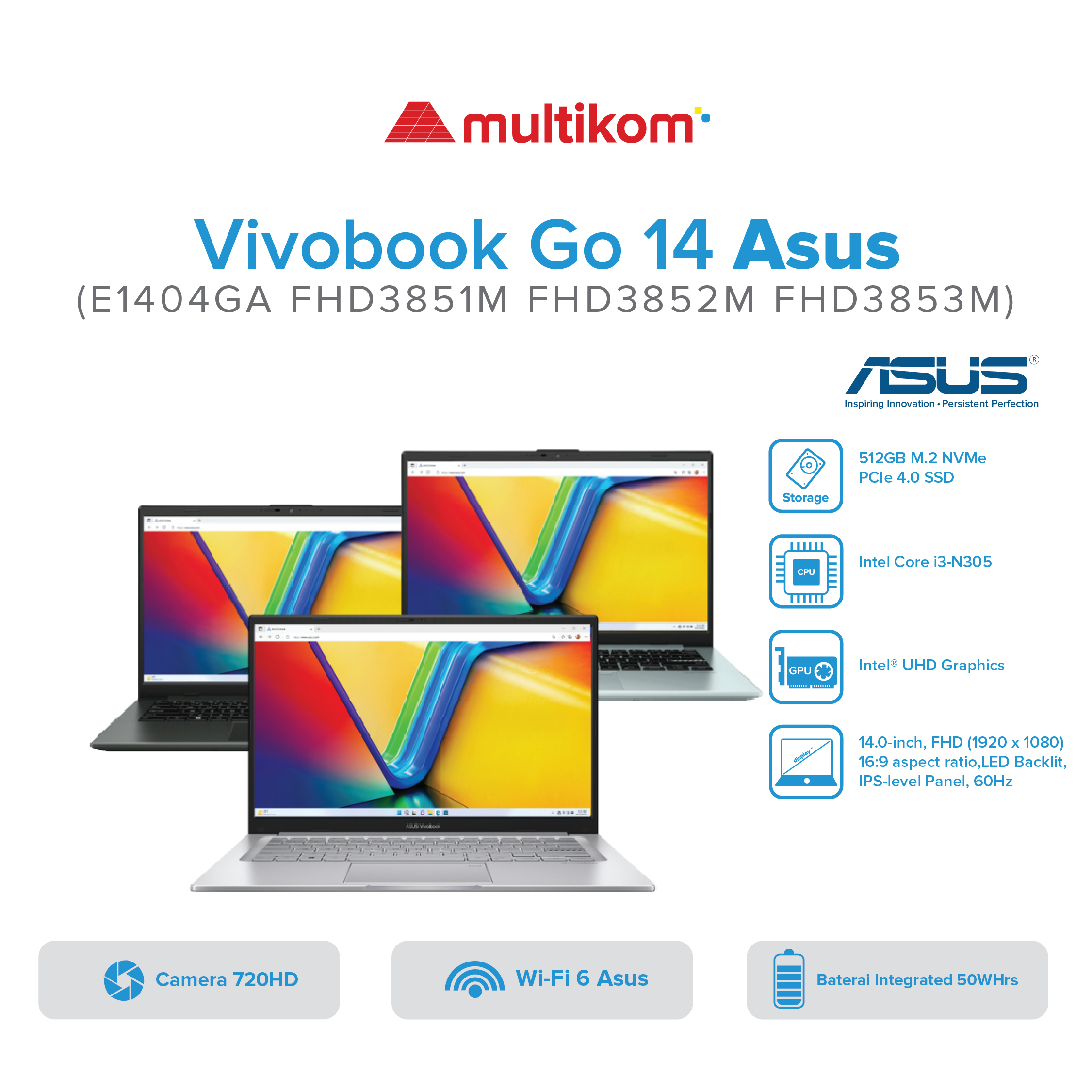 Asus Vivobook Go 14 E1404GA Intel i3 N305