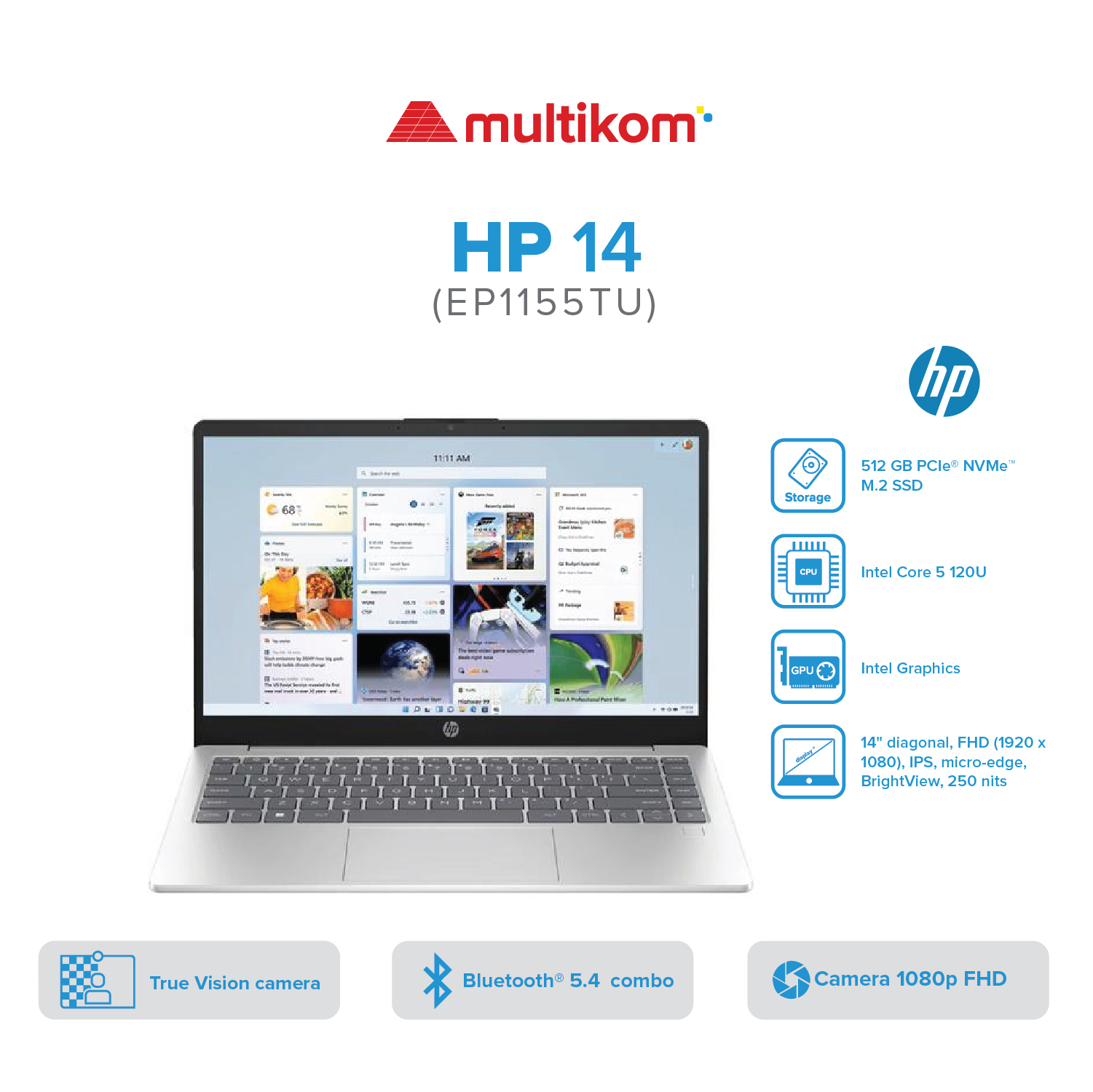 HP 14 Intel Core 5-120U