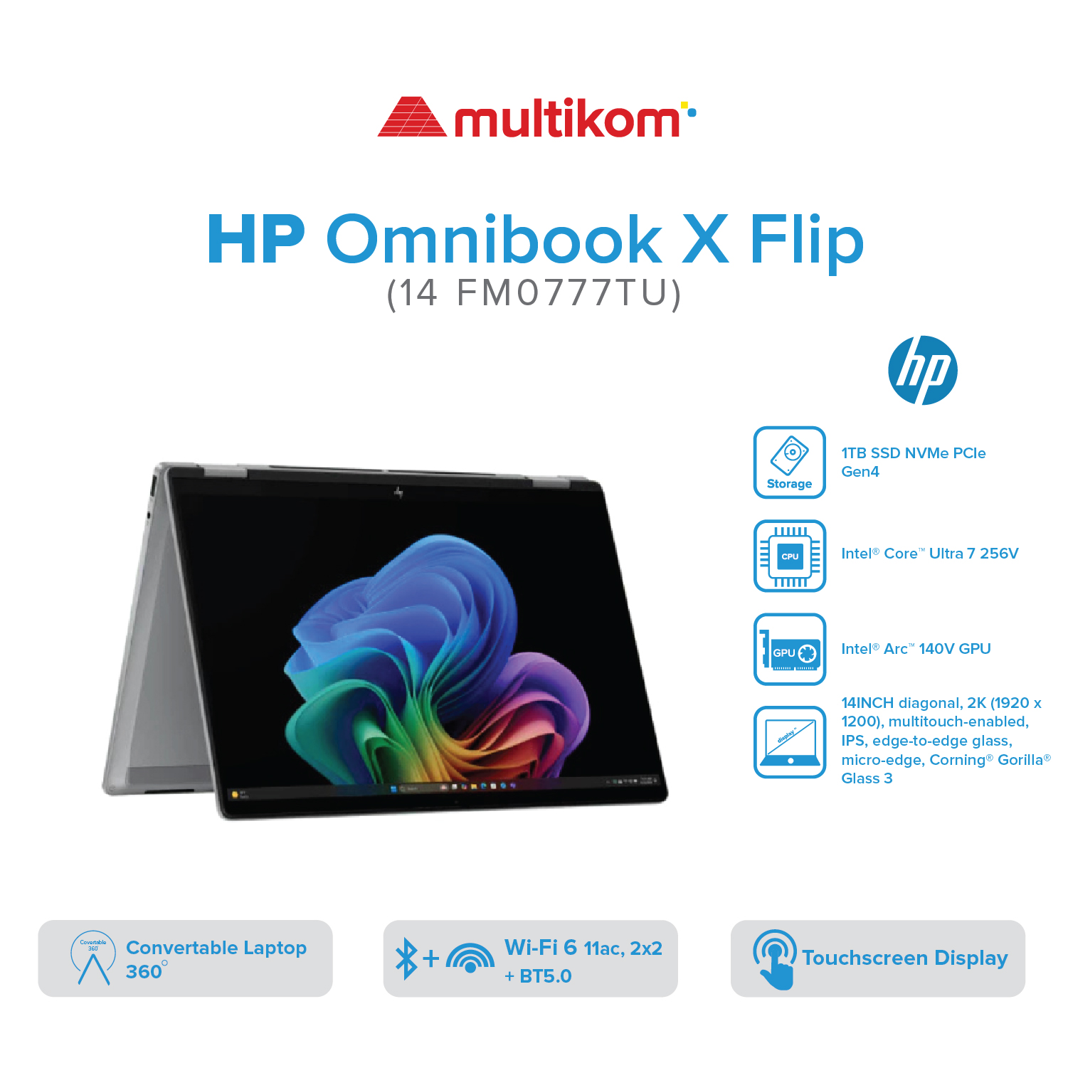 HP Omnibook X Flip 14 Touch 2in1 Intel Core™ Ultra 7 256V