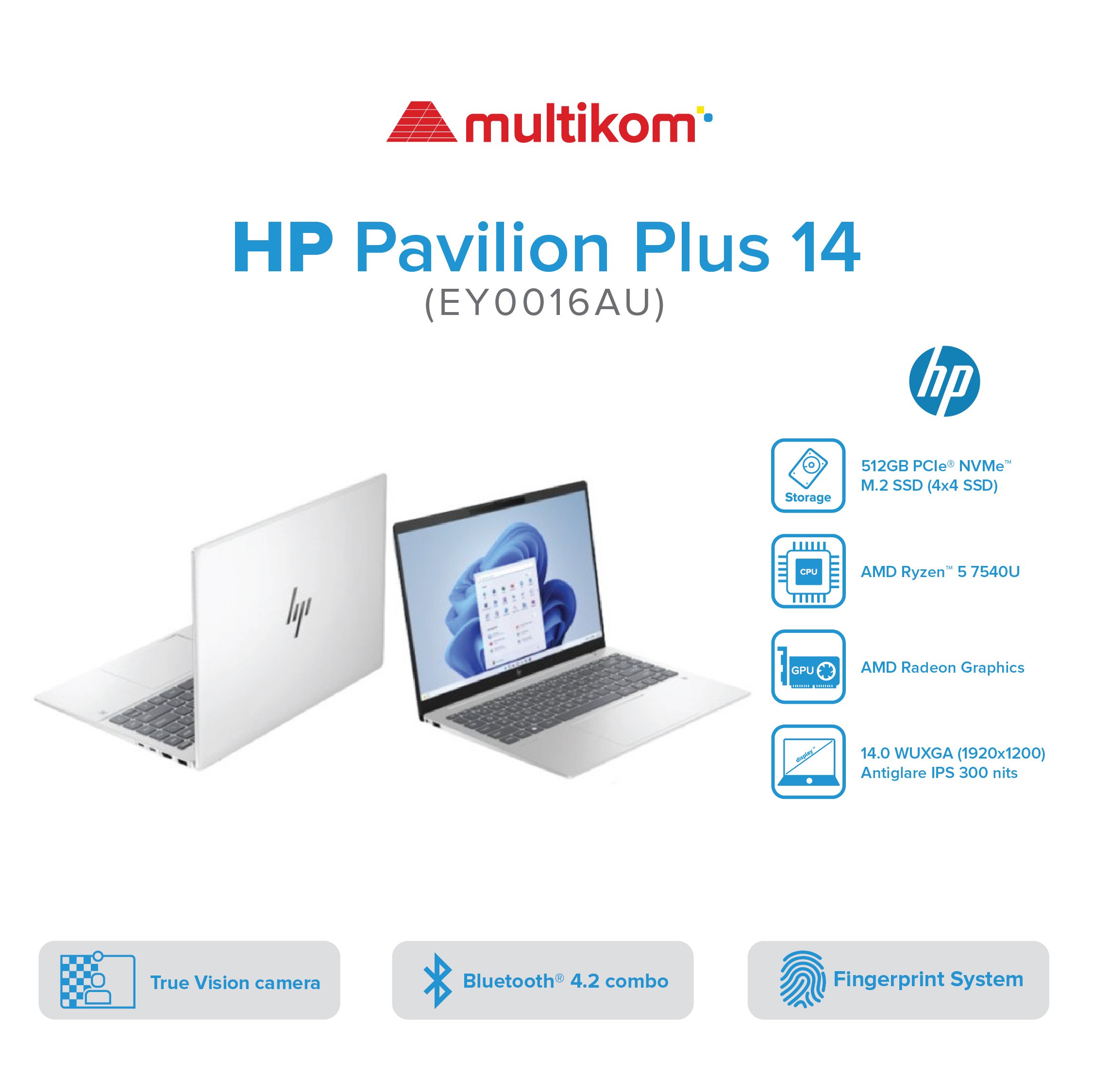 HP Pavilion Plus 14 R5 7540U AMD Radeon™ 740M