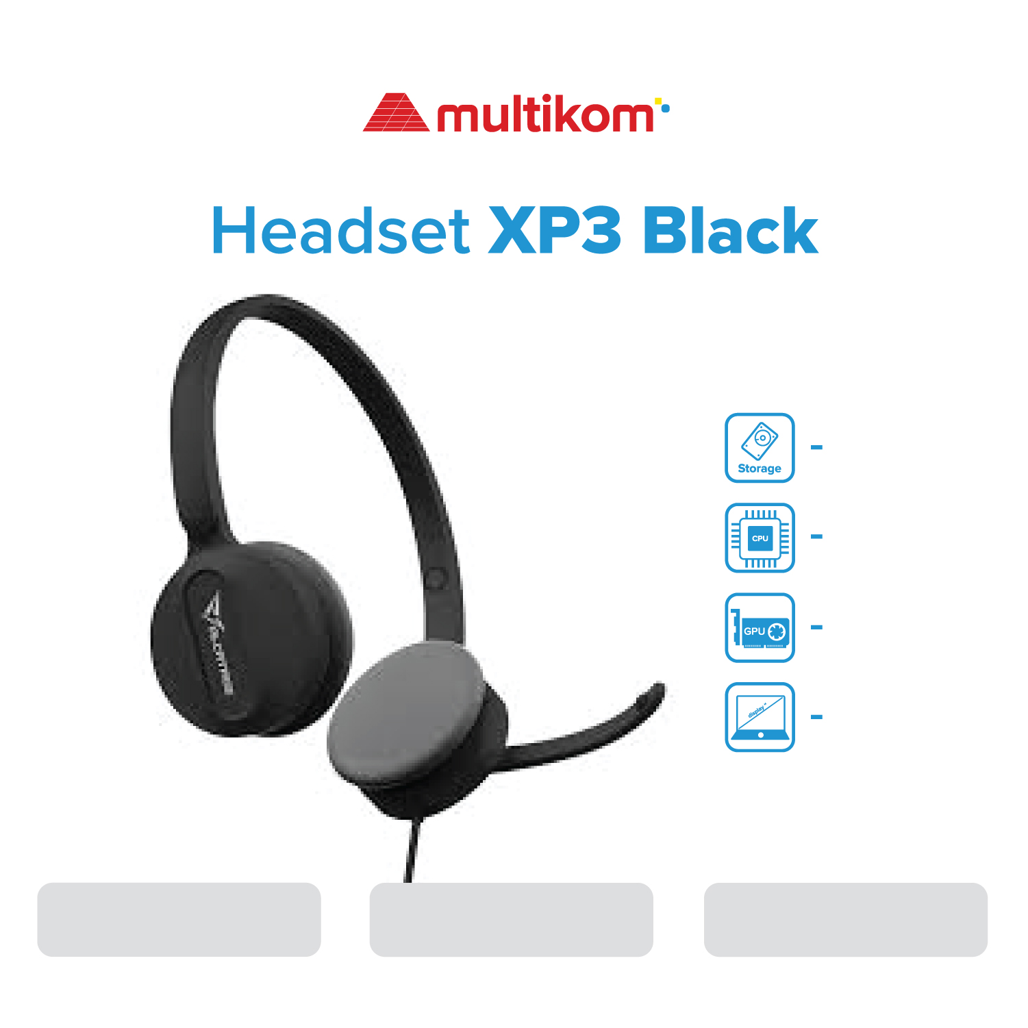 HEADSET XP3 BLACK - Image 3