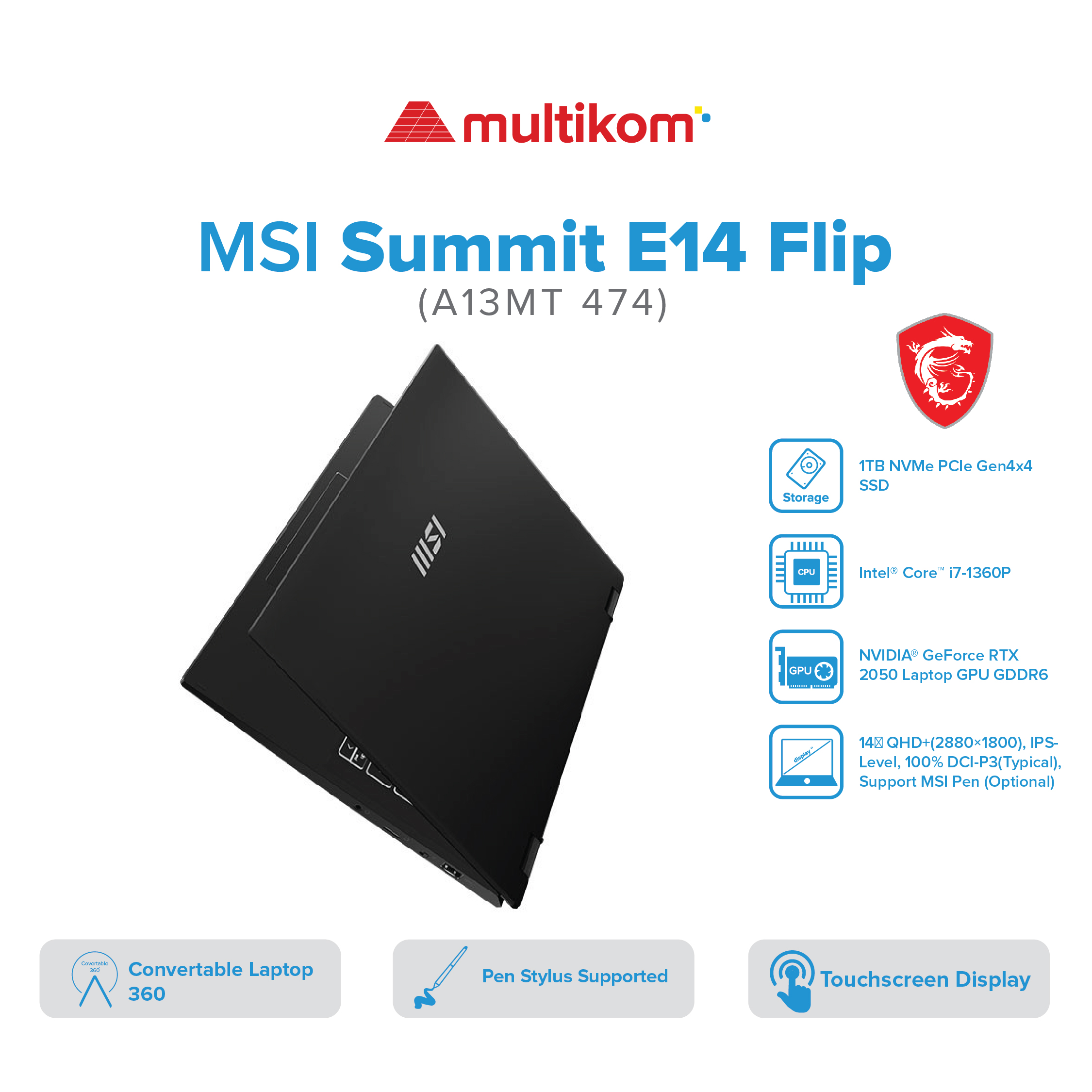 MSI Summit E14 Flip Evo A13MT 474 i7-1360P