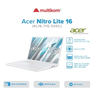 ACER NTRO LITE 16 NL16-71G-506C Intel Core 5 210H 16GB SSD 512GB 16INCH RTX3050 W11+OH2024