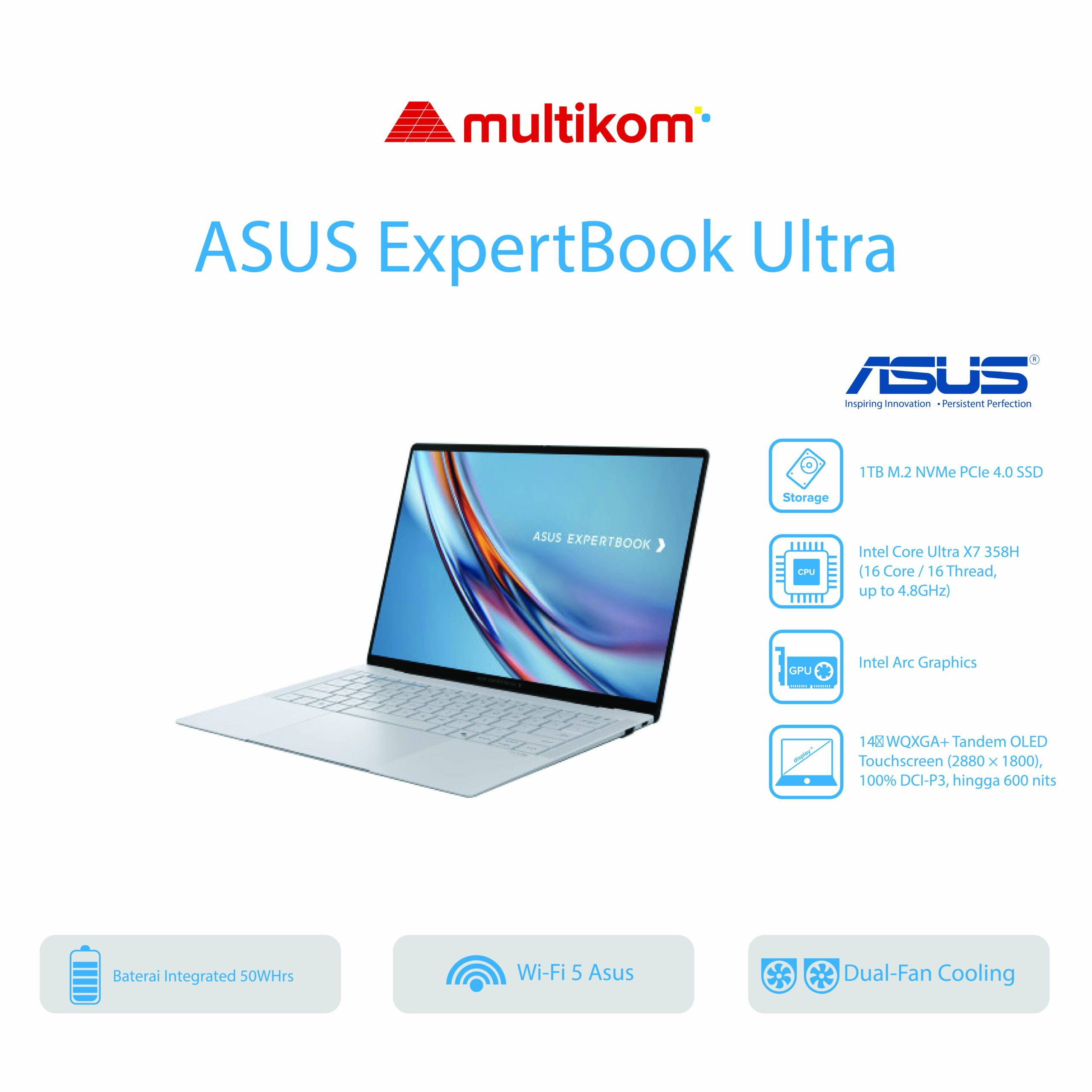 ASUS EXPERTBOOK ULTRA B9406CAA THX7312WS THX7313WS Intel Core Ultra X7-358H 32GB SSD 1TB 14″WQXGA+OLEDTouch W11+OH2024+M365