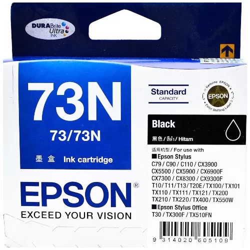 Epson 73N Black Ink Cartridge Genuine