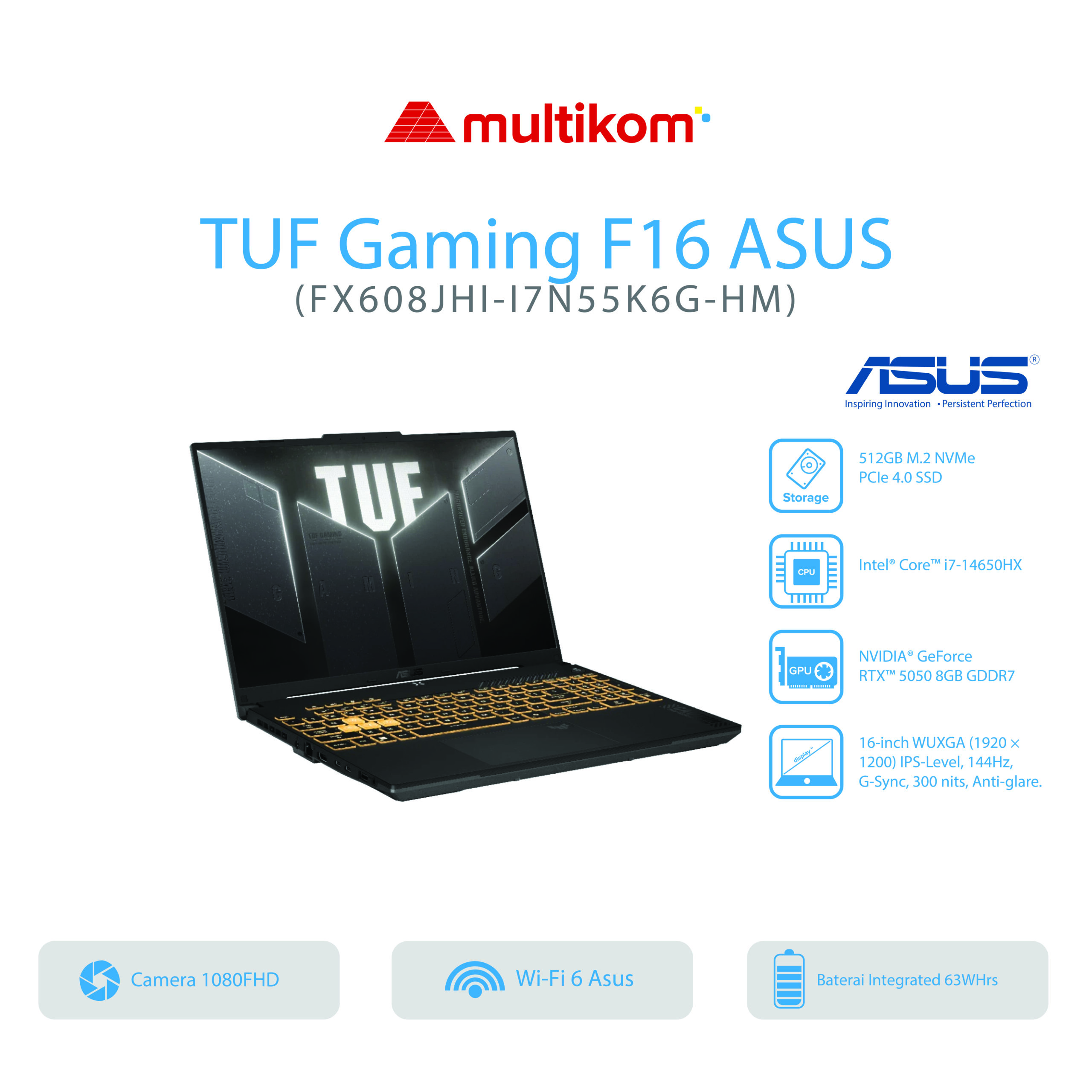 TUF Gaming F16 (FX608) - FX608JHI-I7N55K6G-HM