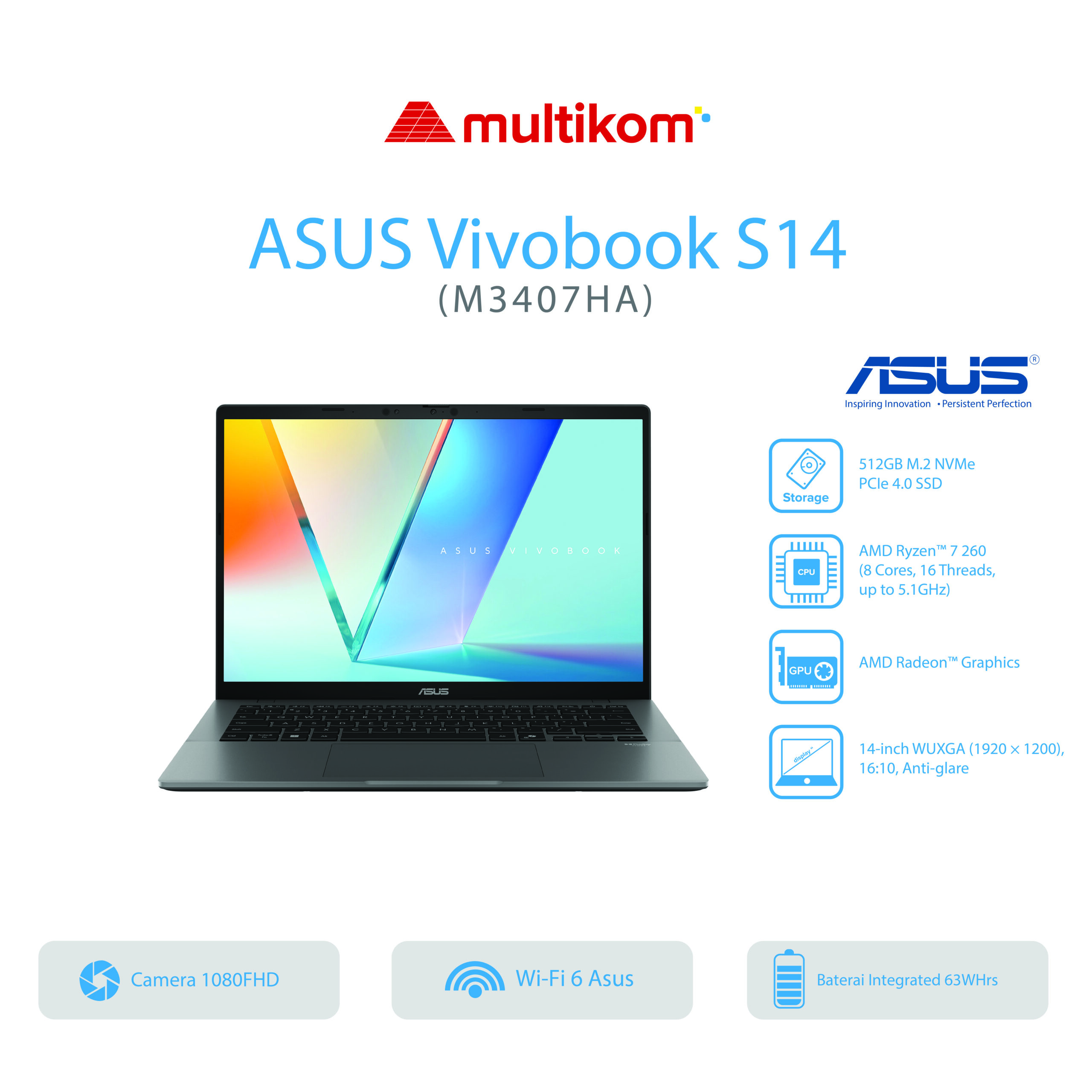 ASUS Vivobook S14 (M3407HA)-M3407HA-OLED7151M, OLED7152M