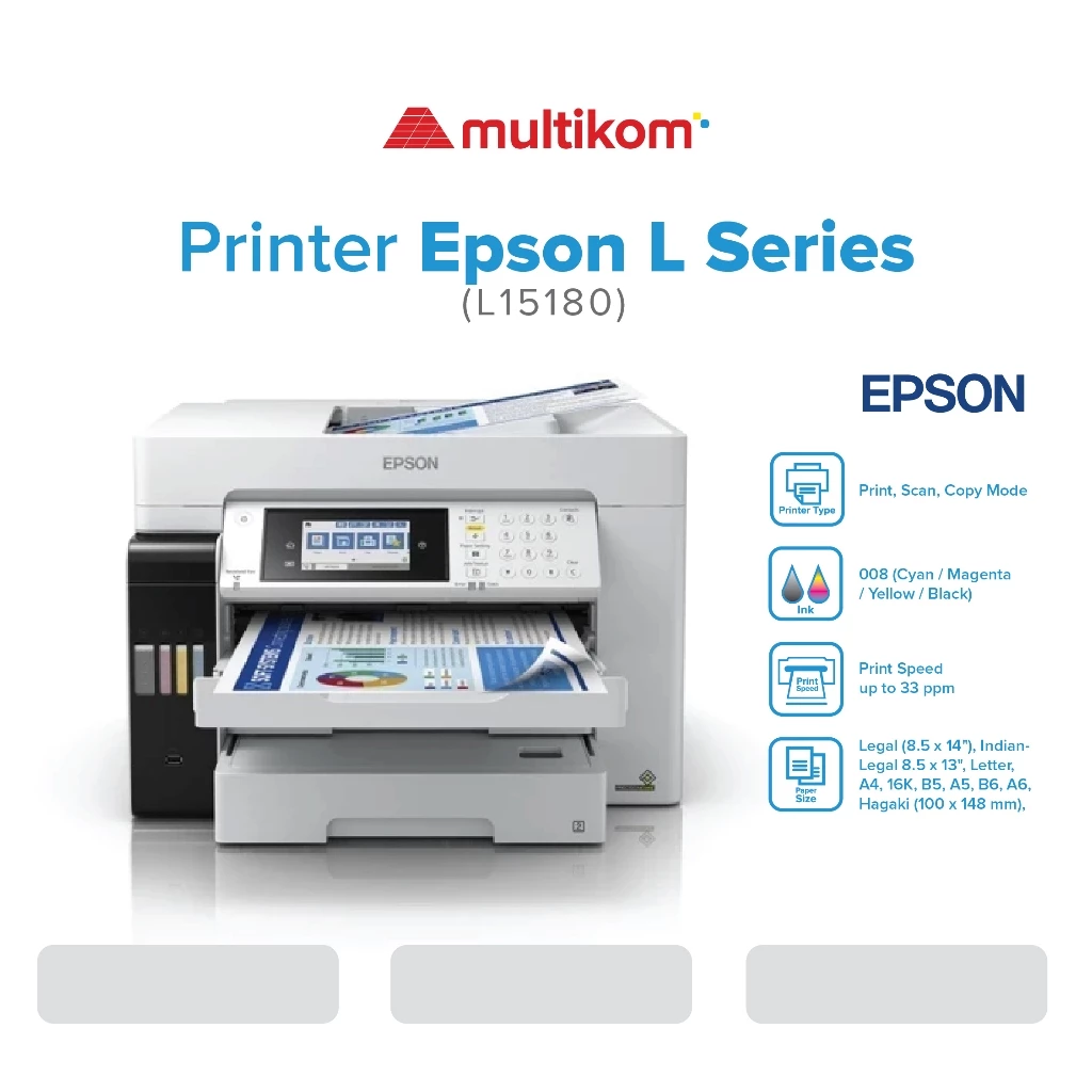 Printer Epson EcoTank L15180 A3 Wi-Fi Duplex All-in-One Ink Tank